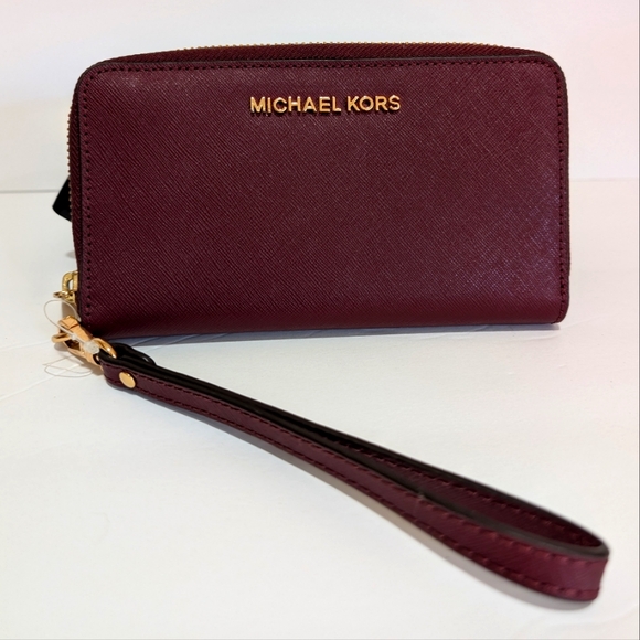 Michael Kors Large flat Leather Phone Case - Picture 1 of 2